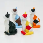 Mıknatıslı 3D Oturan Kedi Puzzle / 3D Oturan Kedi Yapboz