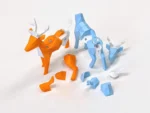 Mıknatıslı 3D Geyik Puzzle / 3D Geyik Yapboz - Görsel 4