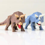 Mıknatıslı 3D Triceratops Puzzle / 3D Triceratops Yapboz