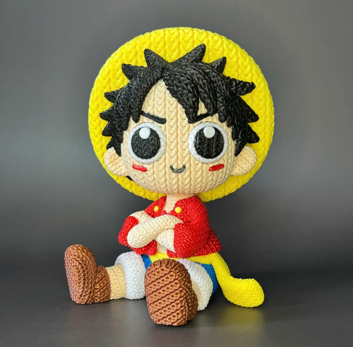 Örgü Görünümlü Luffy Figürü - Görsel 2