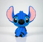 Örgü Görünümlü Stitch Figürü Oturan - Görsel 5