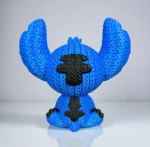 Örgü Görünümlü Stitch Figürü Oturan - Görsel 3