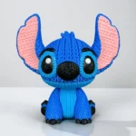 Örgü Görünümlü Stitch Figürü Oturan