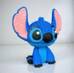 Örgü Görünümlü Stitch Figürü Oturan - Görsel 2