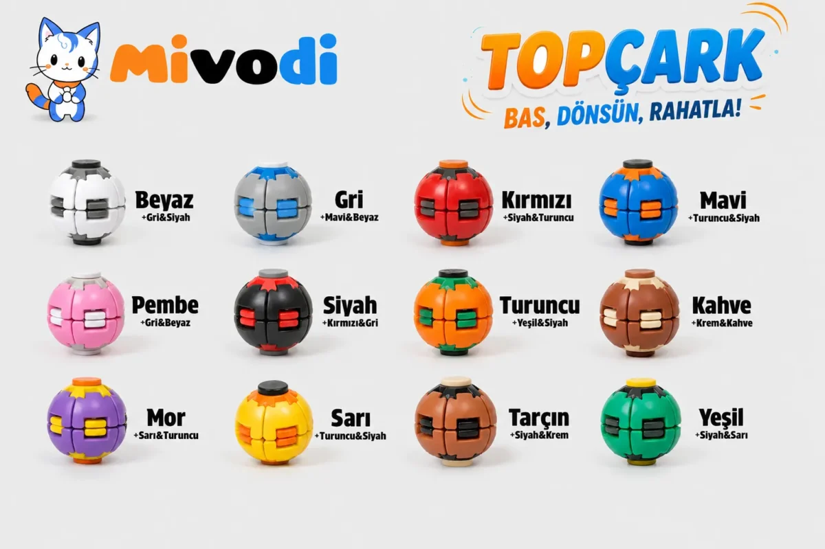 Mivodi Topçark — Bas, Dönsün, Rahatla! Stress Oyuncağı - Görsel 2